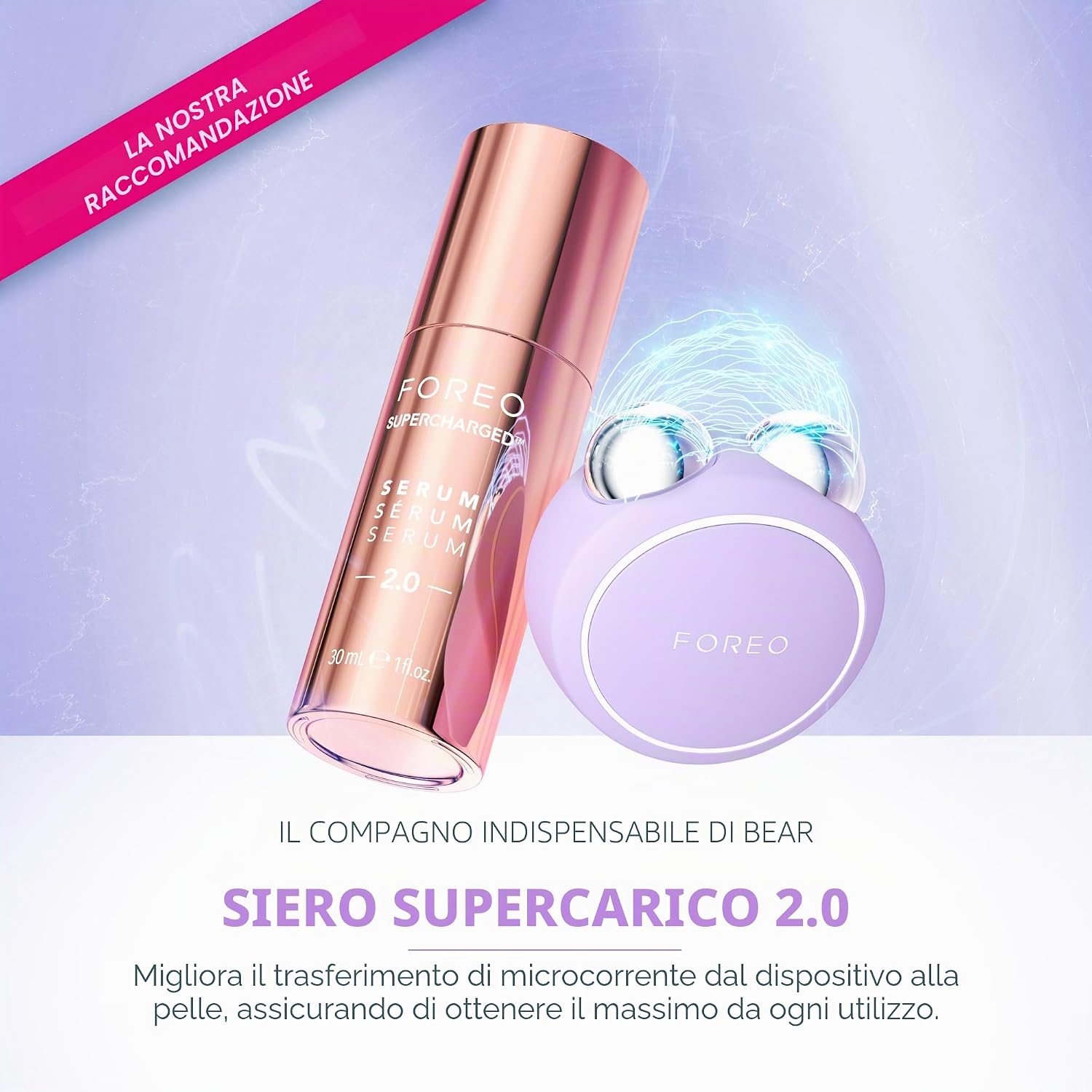 Thumbnail 3 de FOREO Bear 2 Go massaggiatore viso lifting con microcorrenti, formato viaggio Lavender