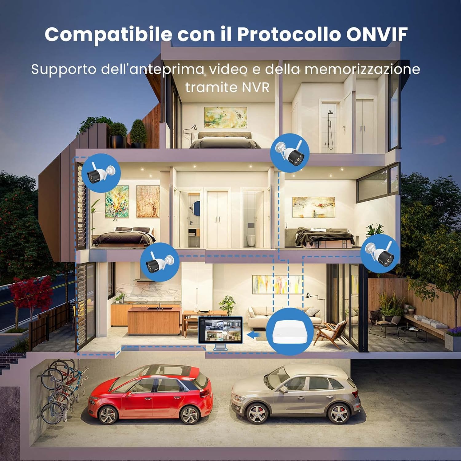 Thumbnail 6 de Tenda CT3 Tenda Telecamera Wi‑Fi esterna 1080P con visione notturna a colori e audio bidirezionale