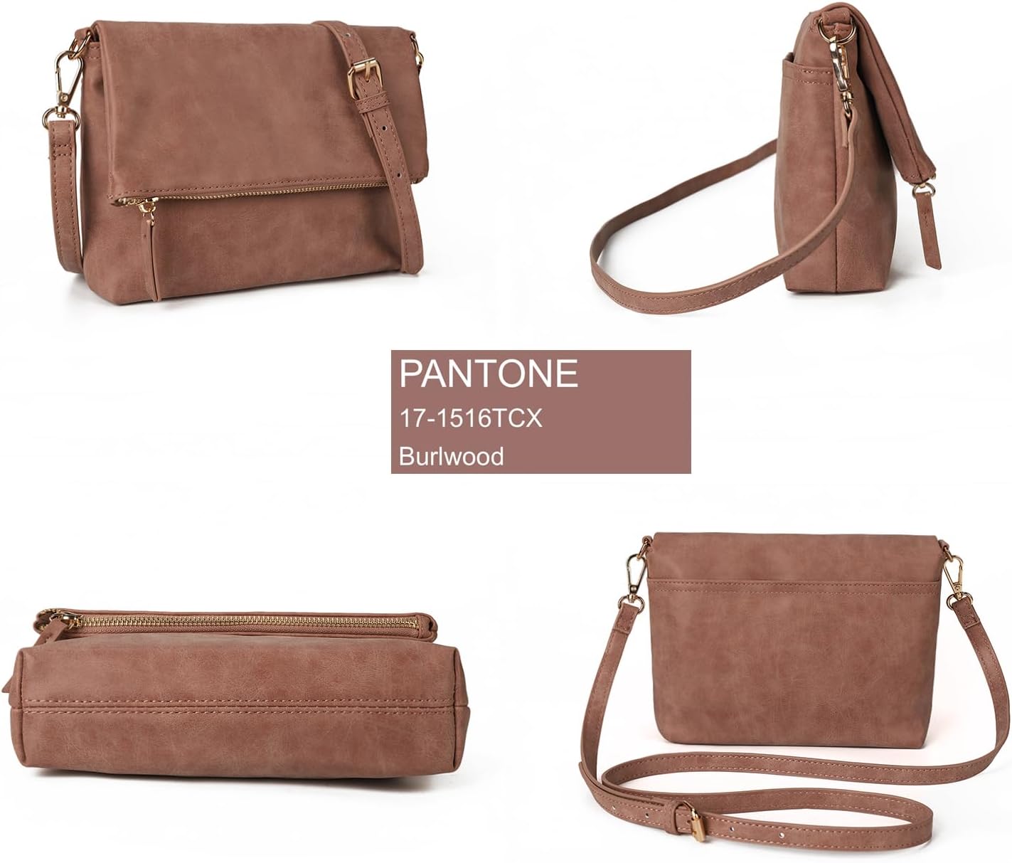 Thumbnail 2 de Gladdon Umhängetasche Damen – kompakte Crossbody mit Reißverschluss aus PU-Leder