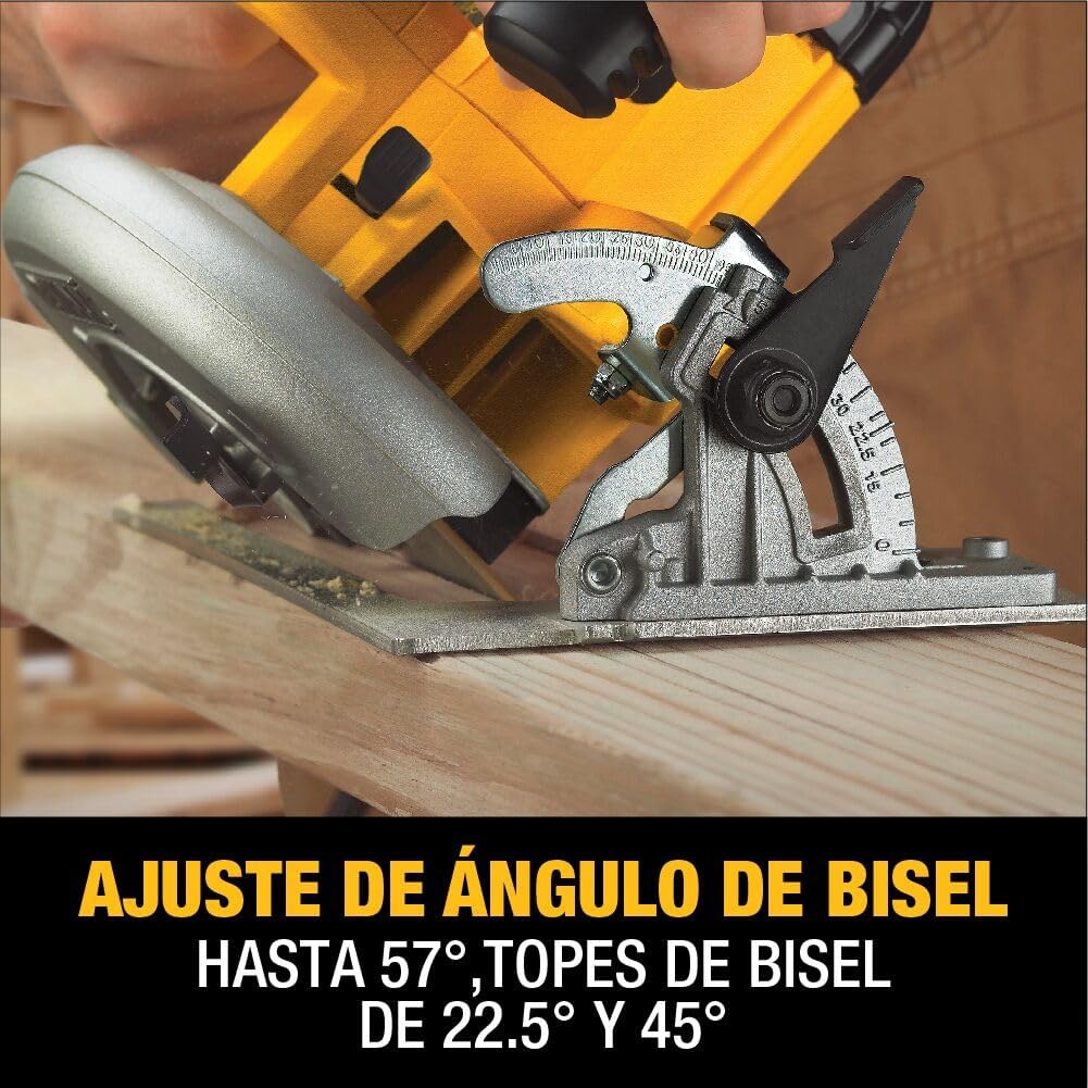 Detalle de DEWALT DWE575K-QS Scie Circulaire 1000 W — performance fiable pour chantier et atelier