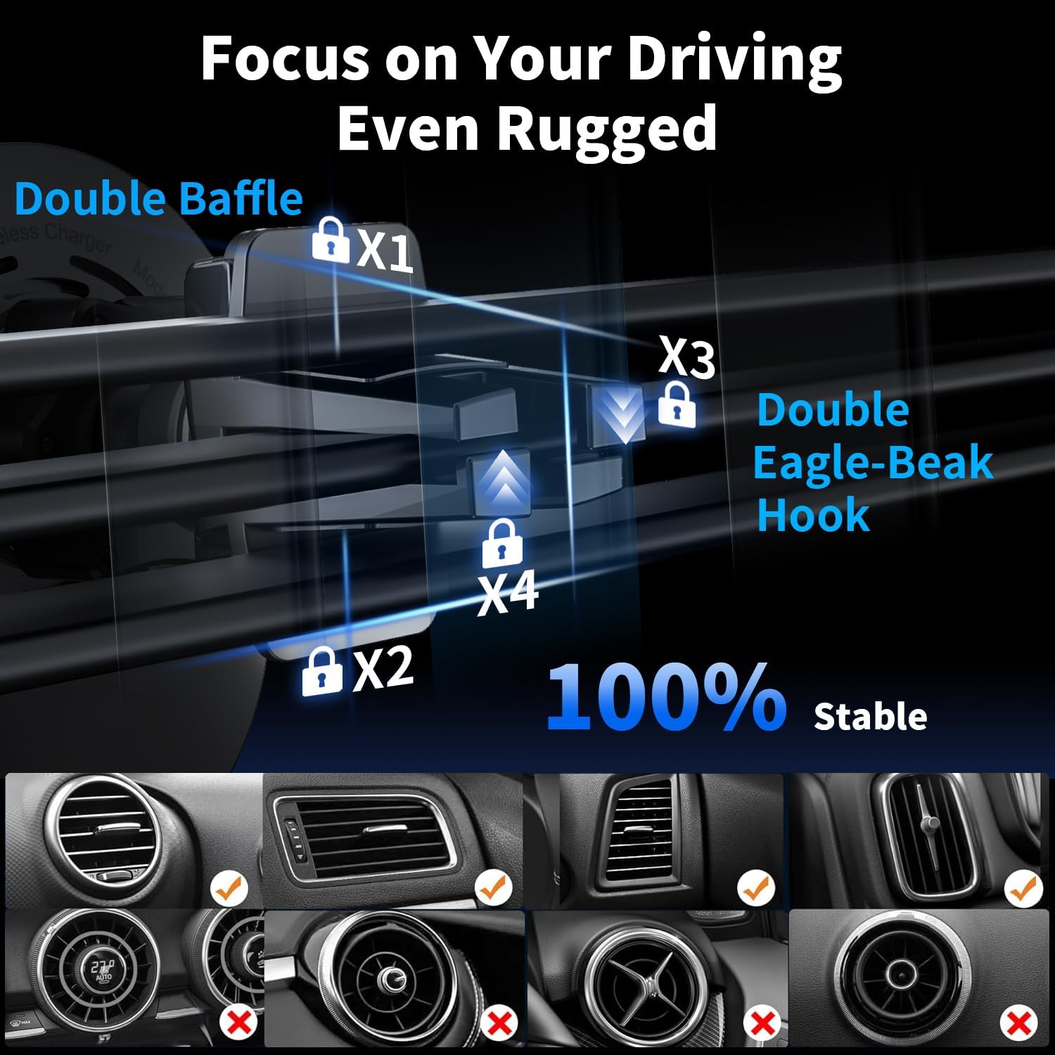 Thumbnail 4 de Magsafe Car Mount Charger 15W with 16 N55 Magnets