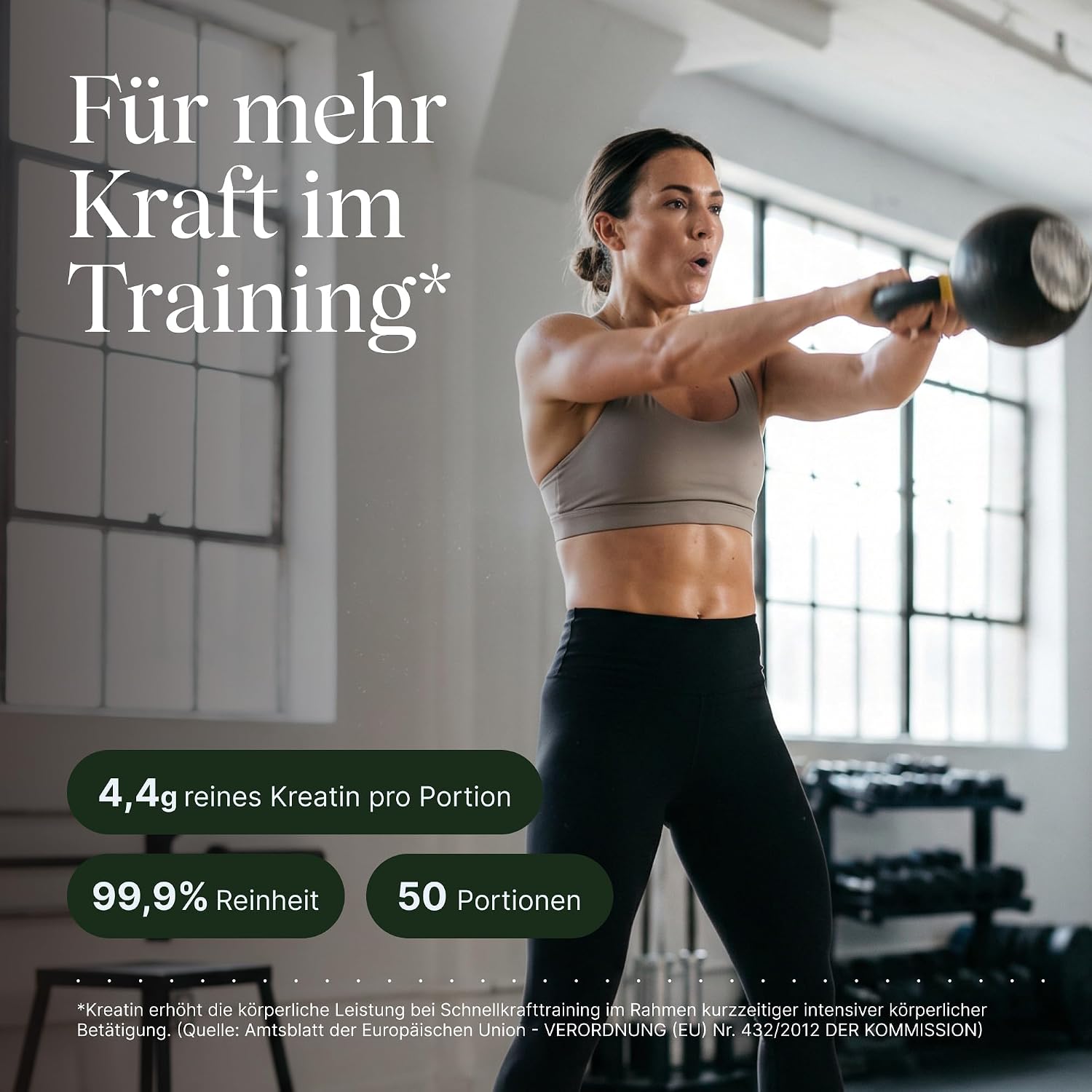 Detalle de VETAIN Creatin Monohydrat 250 g – mikrofeines Pulver, 50 Portionen, vegan & ohne unnötige Zusätze
