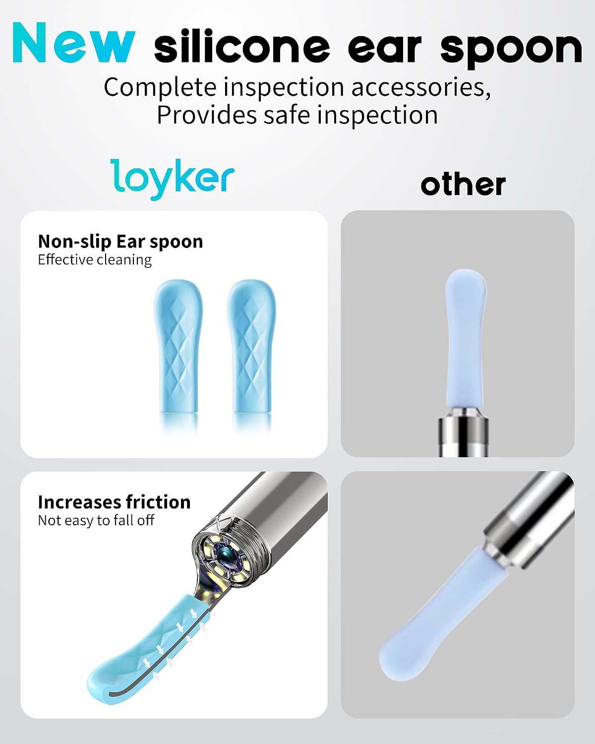 Detalle 2 de Loyker X6 Ear Wax Removal Tool Camera: 1080P Ear Exploration with 6 LED Lights and 360° View