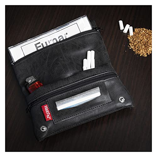 Thumbnail 5 de HIBRON Porta tabacco Borsello in vera pelle (58105 Nero)