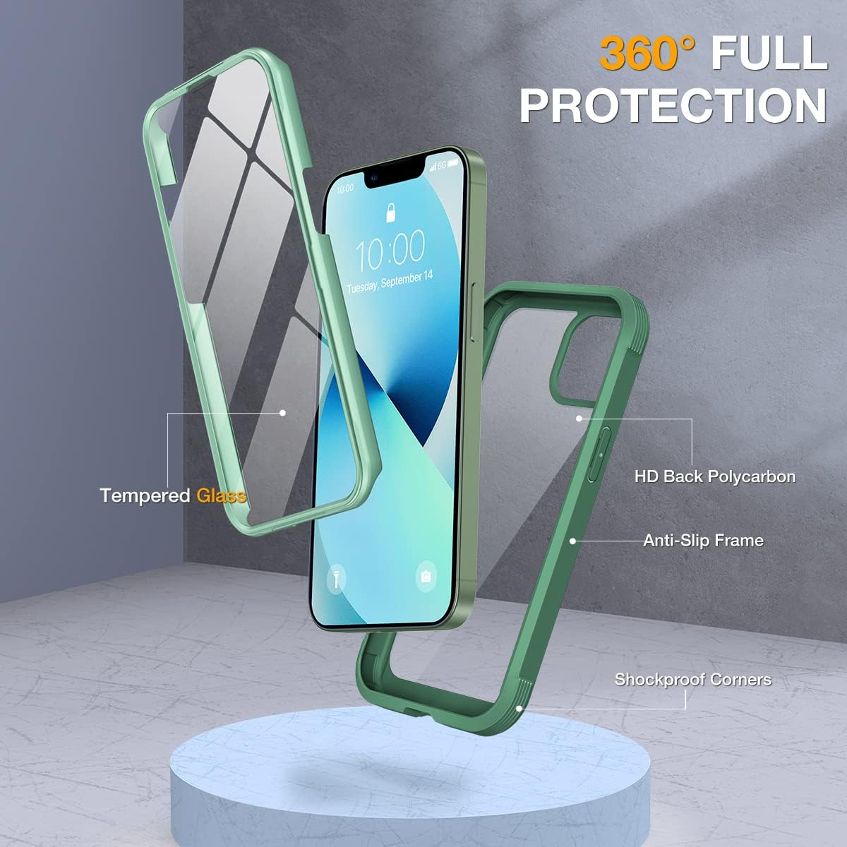 Detalle 2 de Miracase iPhone 13 Case 6.1inch Clear Back