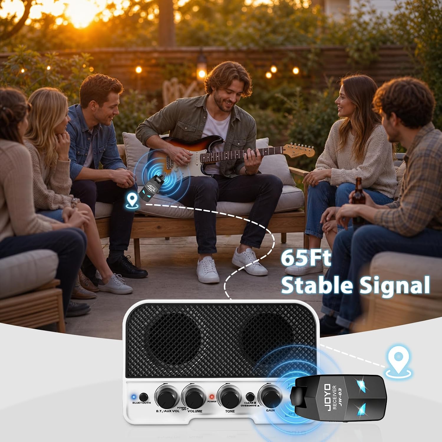 Detalle de JOYO JW-03 Wireless Guitar System, 2.4GHz, 4 Channels, Rechargeable