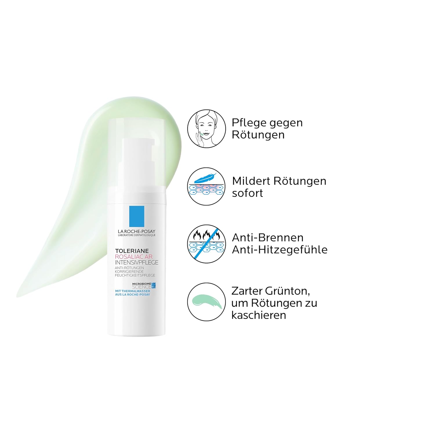 Detalle de La Roche-Posay Toleriane Rosaliac AR Intensivpflege – Feuchtigkeitspflege für Rötungen und Rosazea, 40 ml