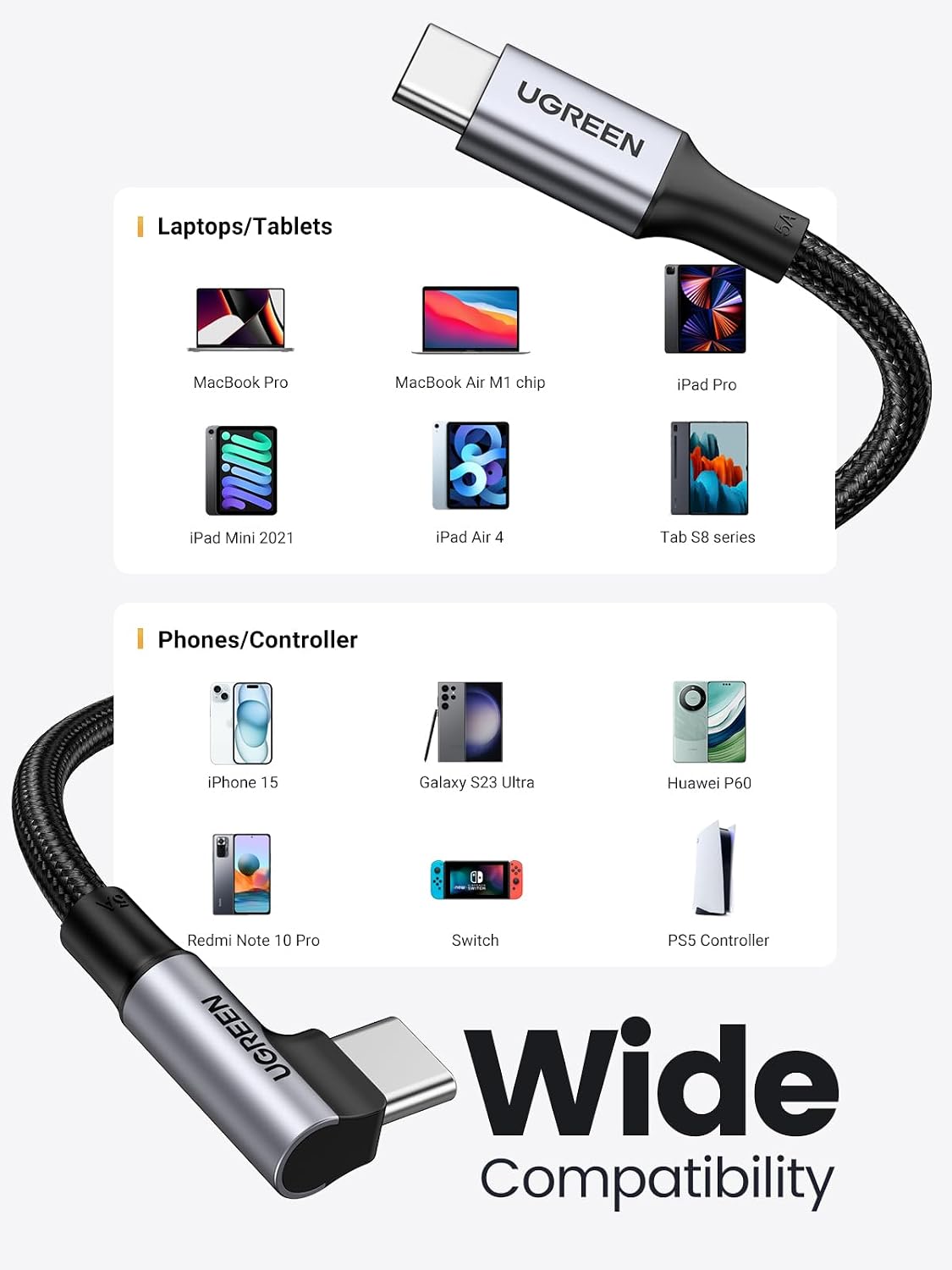 Thumbnail 4 de UGREEN USB C to USB C Cable 100W 2m