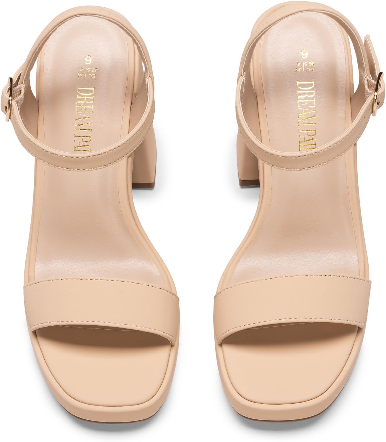 Thumbnail 4 de DREAM PAIRS Women’s Block Chunky Platform Heels with Open Toe and Ankle Strap