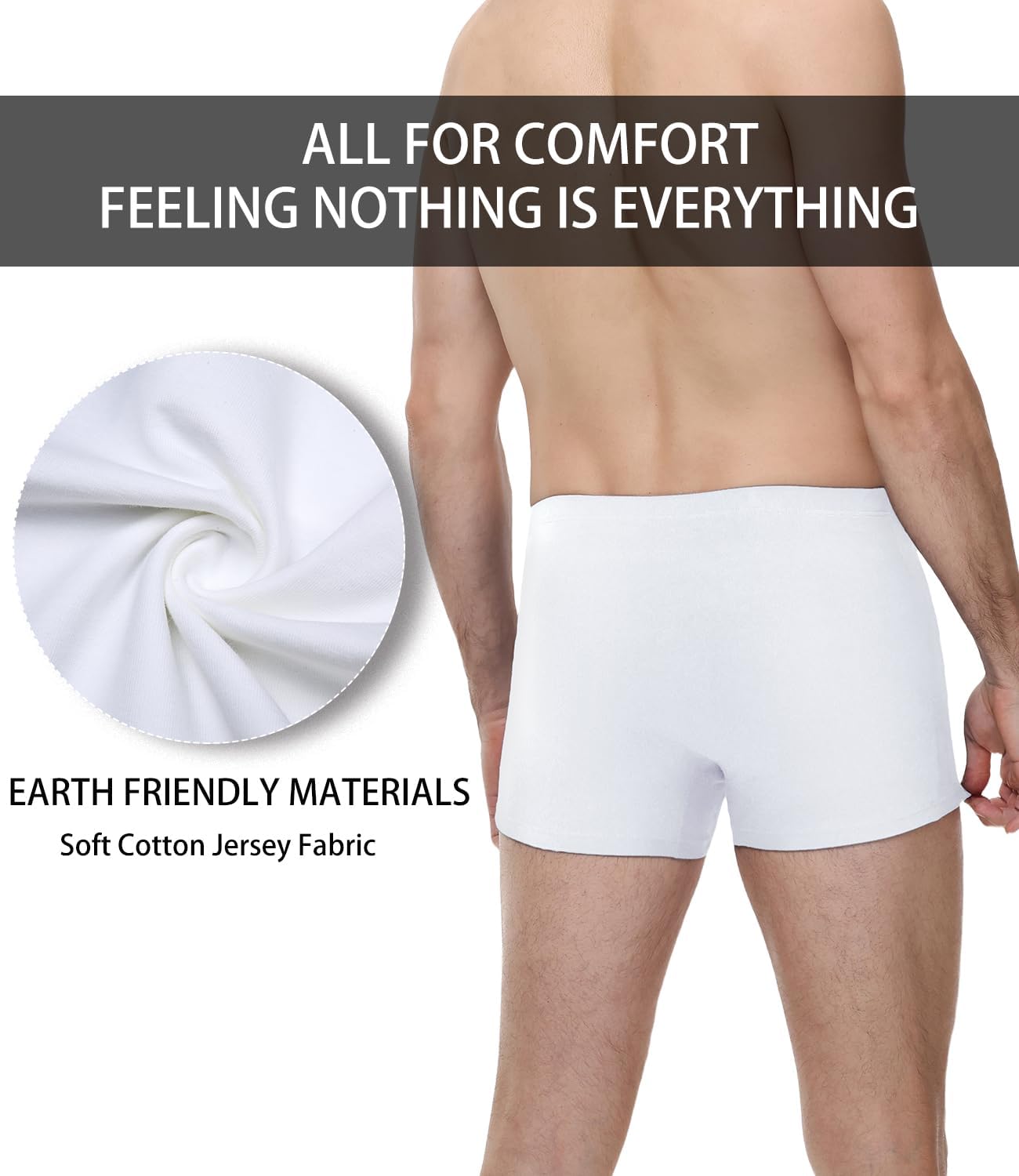 Thumbnail 5 de wirarpa Mens Underwear Trunks: Soft Cotton Boxer Shorts, No Fly, 4 Pack