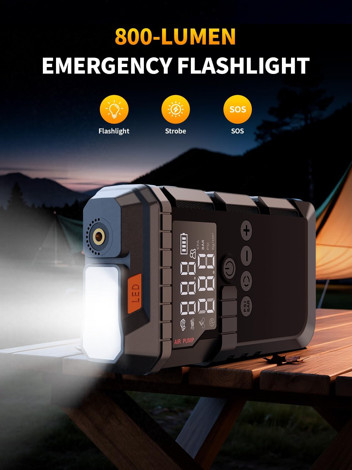 Detalle 1 de Carzip Jump Starter with Air Compressor CYD21