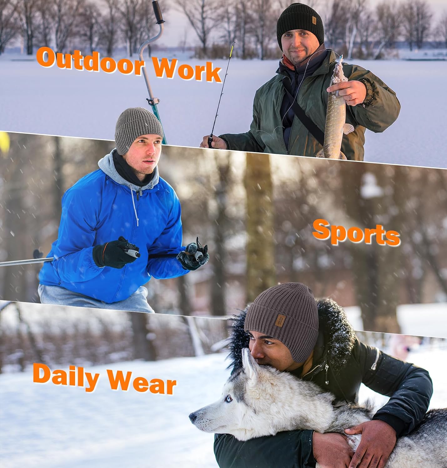 Thumbnail 4 de Wmcaps Wintermütze Herren Fleece mit Ohrenschützern