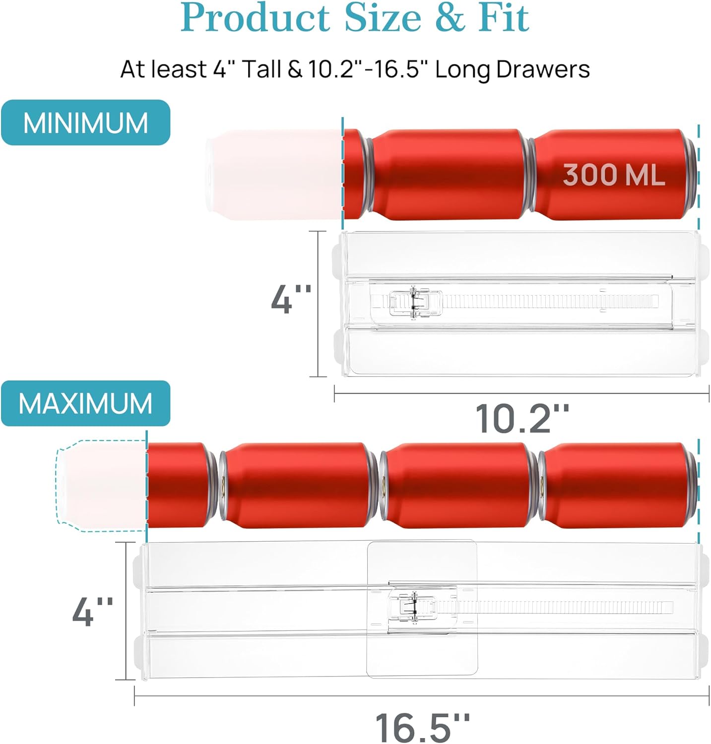 Thumbnail 5 de Vtopmart 12-Pack Drawer Dividers, 4" High ⚙