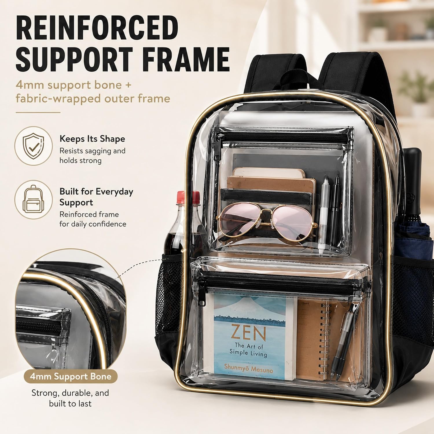 Detalle de Clear Backpack, 0.5mm PVC