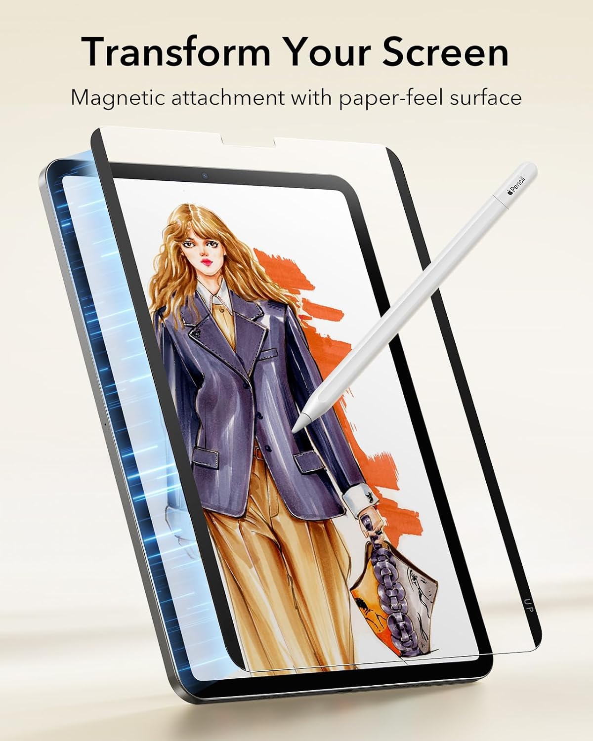Thumbnail 2 de ESR Magnetisch Paper-Feel Schutzfolie für iPad Pro 11 (2022/2021/2020/2018) und iPad Air 5/4 – papierähnliches Schreiben, abnehmbar und wiederverwendbar