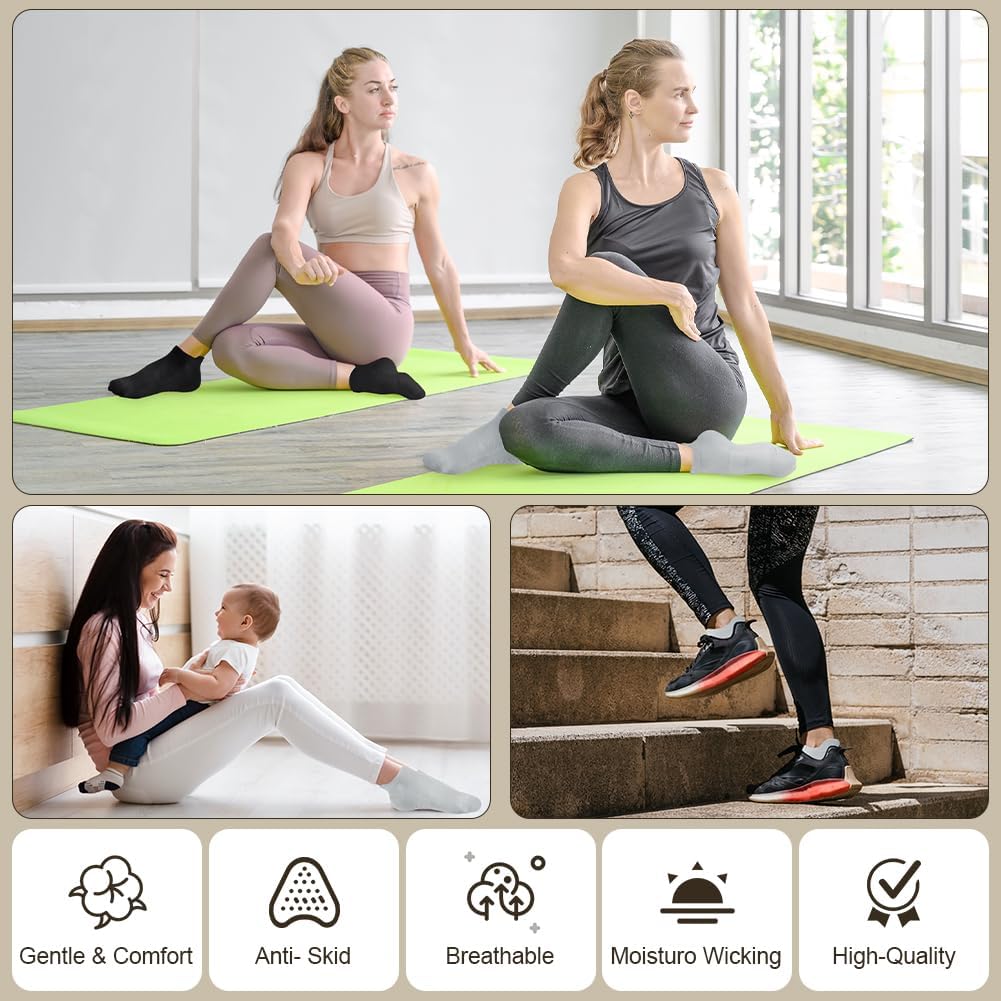 Detalle de AOOWU Antiscivolo Calze Yoga 5 paia
