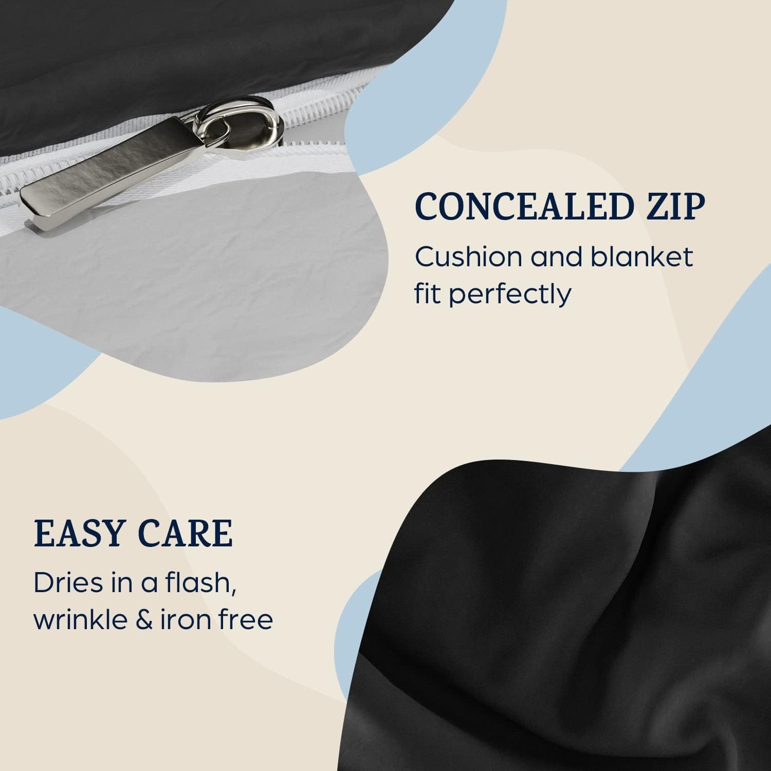 Detalle de Sleepwise housse de couette 240 x 220 en microfibre Oeko-TEX® + taies d’oreiller antistatiques