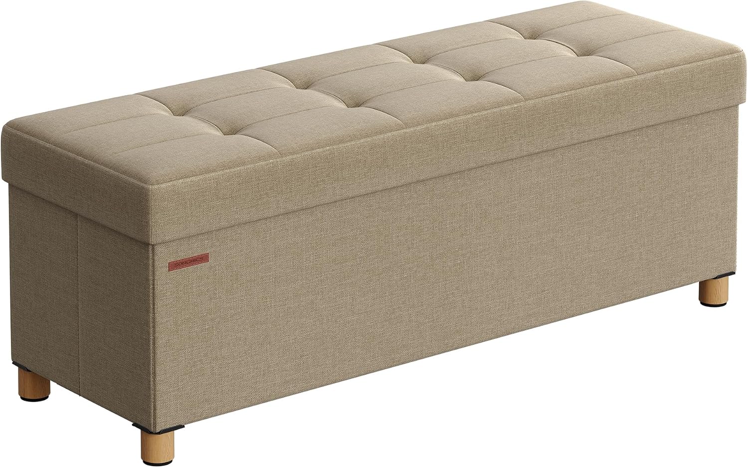 Detalle de SONGMICS Cassapanca poggiapiedi 110×38×40 cm, 300 kg ottomano