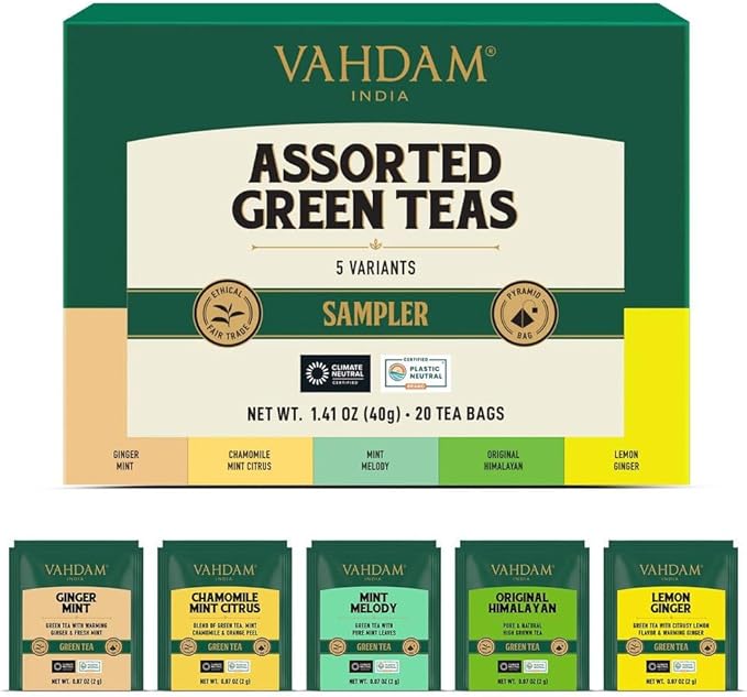 Detalle de Taza de Té Verde Assortment 🌱 4x5 Variantes
