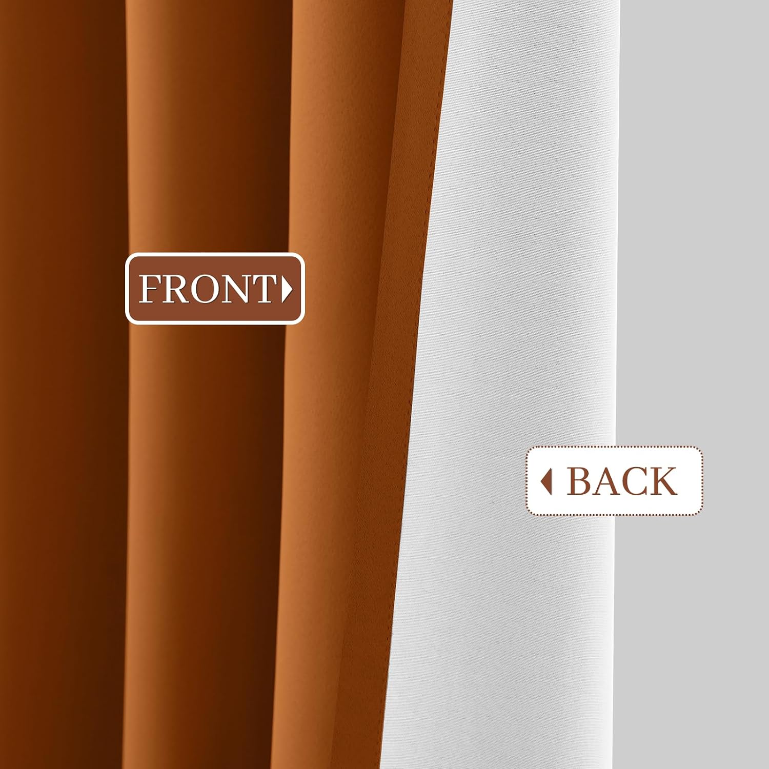 Detalle 2 de Yakamok Room Darkening 100% Blackout Curtains (Set of 2) 52" x 84" with Grommets