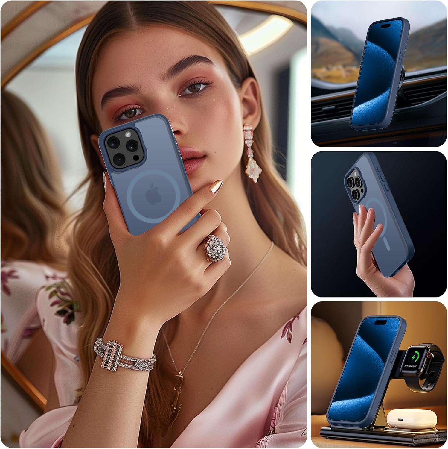 Thumbnail 4 de ORDA Magnetisch Hülle iPhone 15 Pro 6,1 Zoll MagSafe
