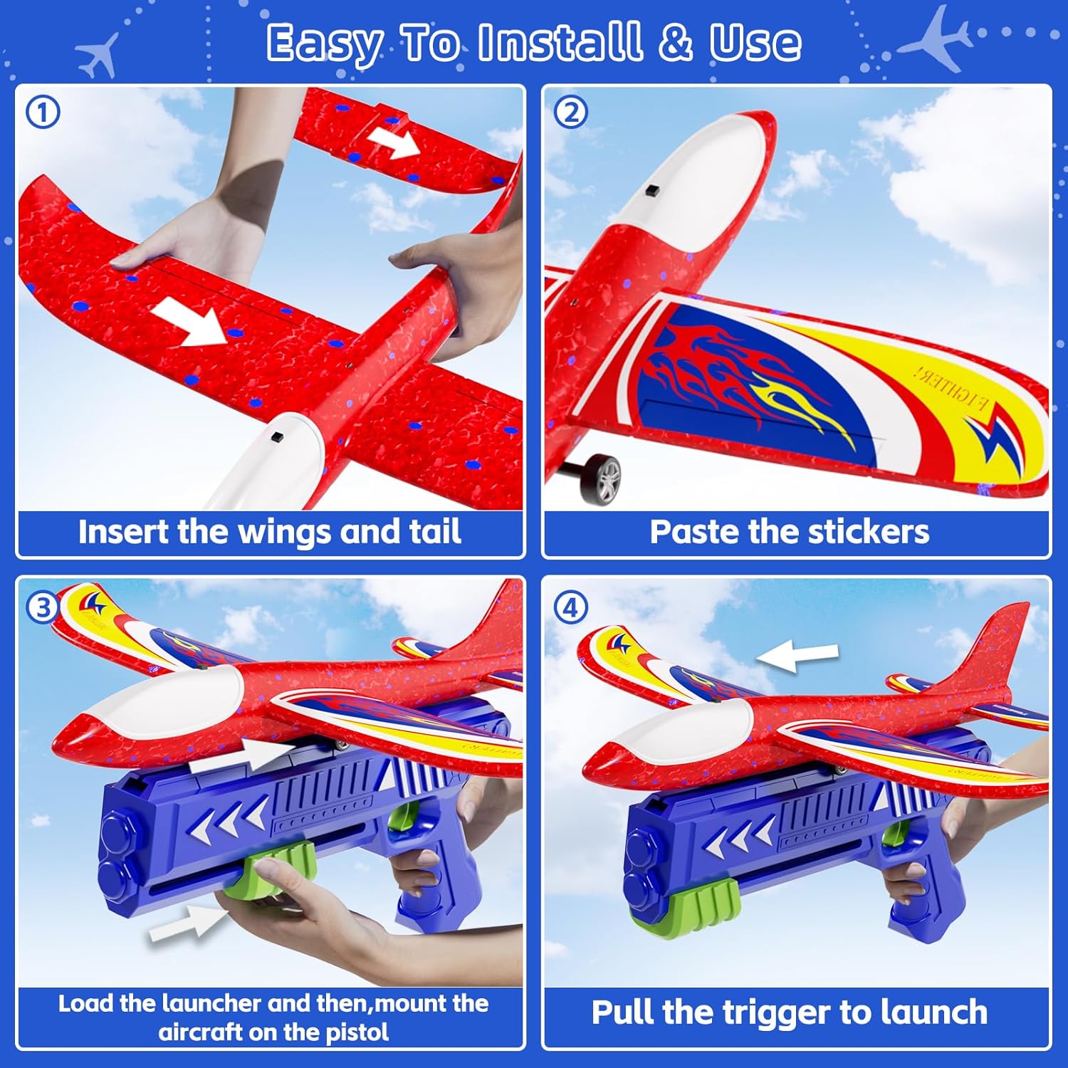 Thumbnail 4 de Doloowee Airplane launcher toy with 3 planes