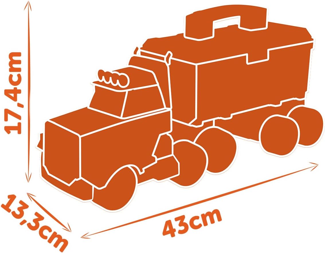 Thumbnail 3 de Smoby Black+Decker Truck mit Werkzeugbox – Konstruktionsfahrzeug mit Anhänger, Greifarm-Bauset & 60 Zubehörteilen (ab 3 Jahren)