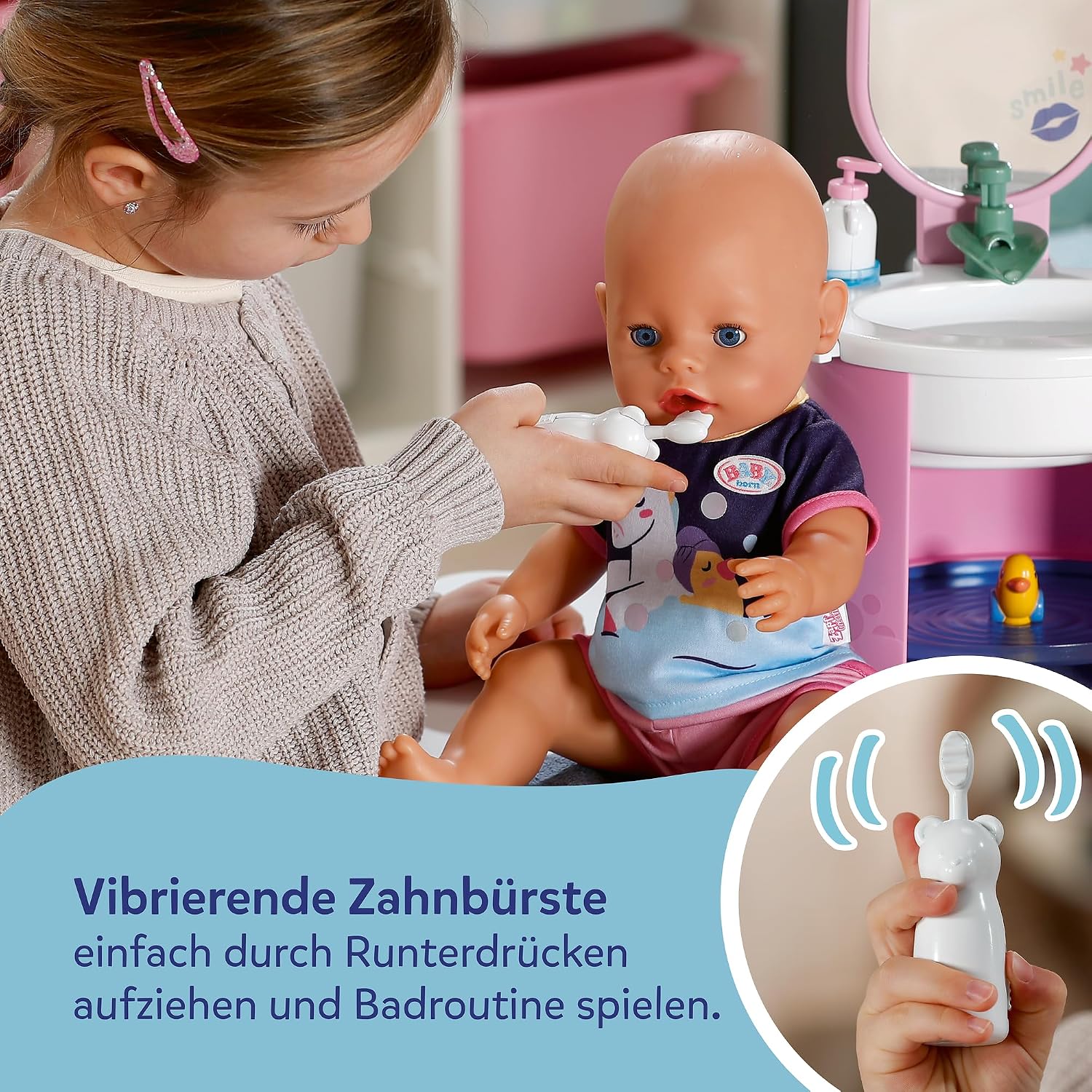 Thumbnail 3 de BABY born Waschbecken Puppenwaschtisch mit echtem Wasser