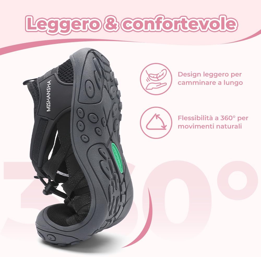 Thumbnail 6 de Mishansha Sandali da Trekking Donna: traspiranti, antiscivolo e chiusi, taglie 36-42