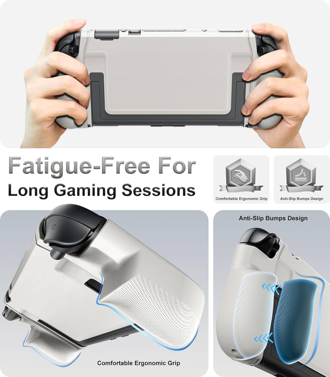 Detalle 2 de TiMOVO Dockable Hülle für Switch 2 2025 – Soft-Grip Schutzhülle mit ergonomischem Griff, Dock-kompatibel