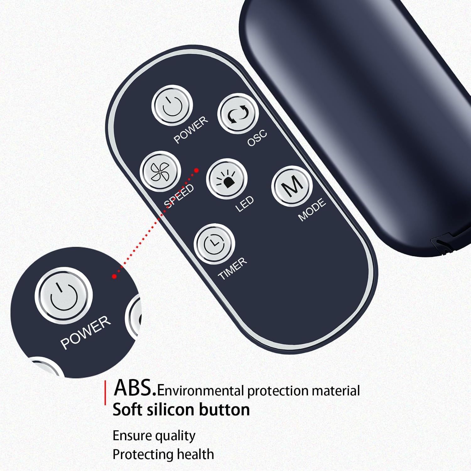 Thumbnail 1 de TCNOUMT replacement remote control for Brandson 108cm tower fan (TCNOUMT)