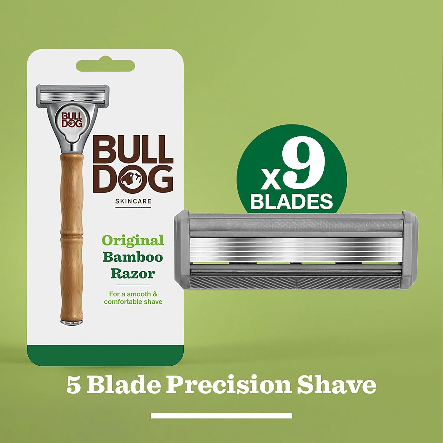 Thumbnail 1 de Bulldog Skincare Original Bamboo Razor Multipack with 9 Blade Refills