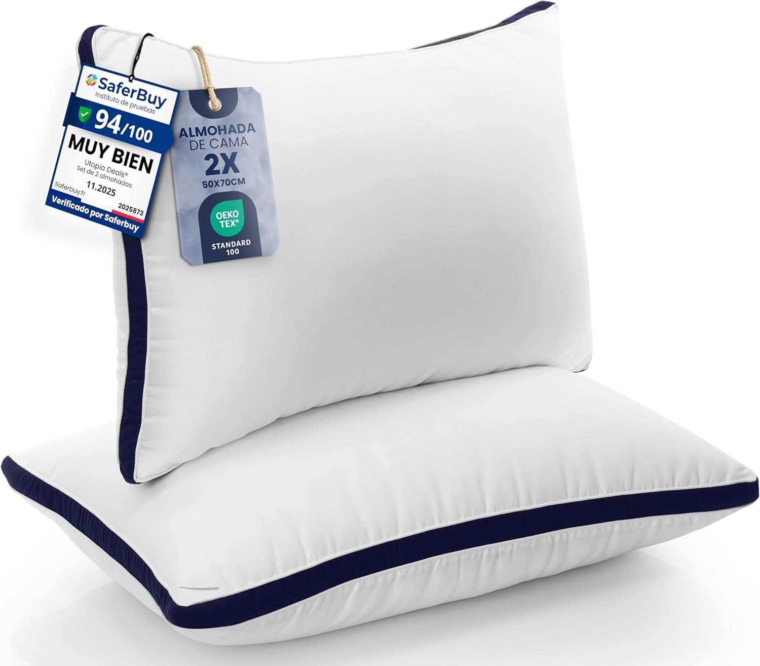 Detalle de Utopia Bedding Almohadas 2 Unidades