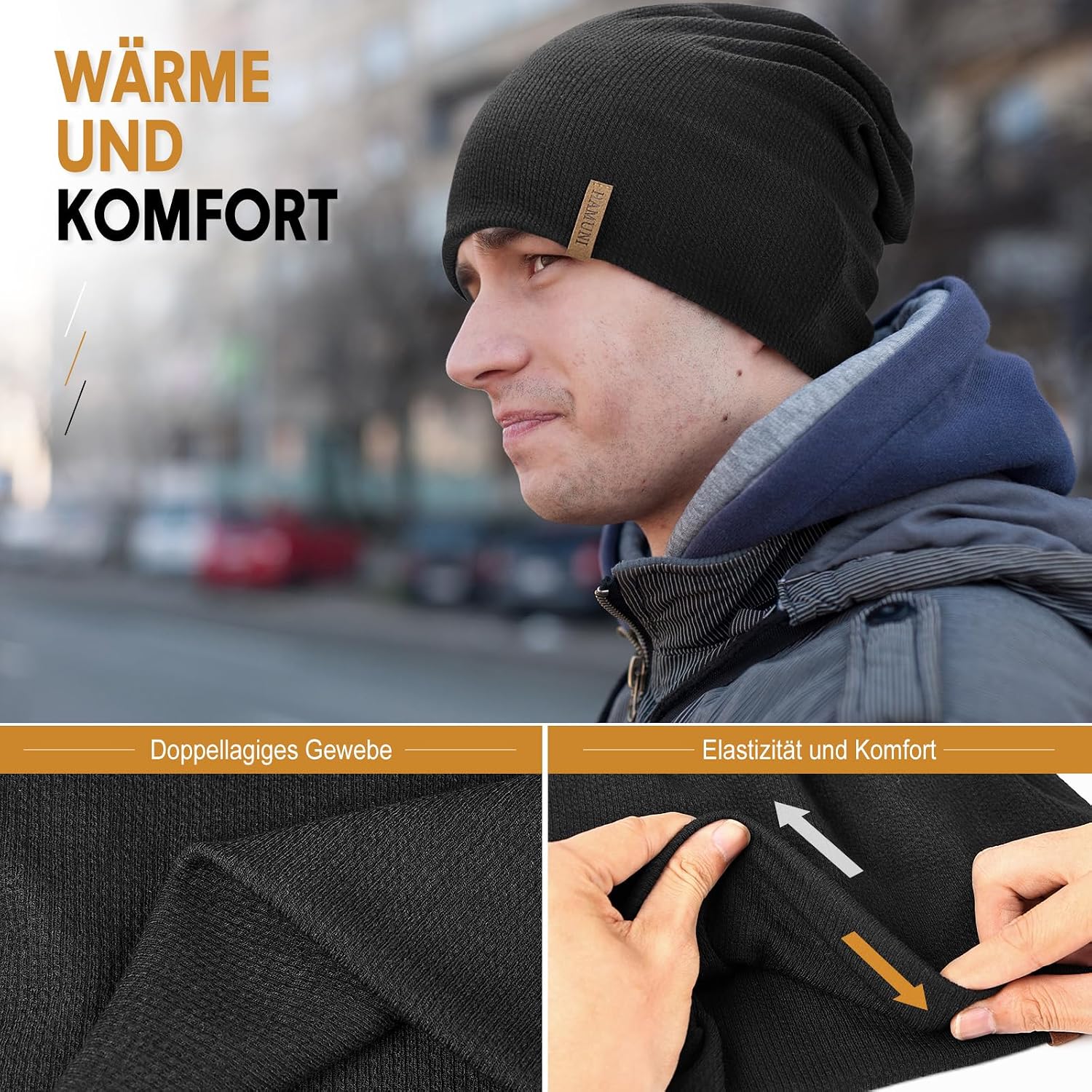Detalle 2 de HAMUNI Slouch Beanie Mütze für 2023