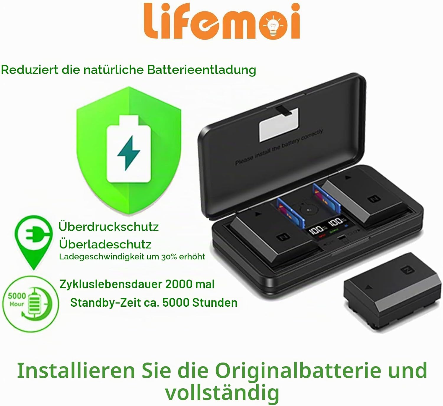 Detalle de NB-10L Multifunktionales Akku-Ladegerät (inkl. zwei NB-10L Akkus) kompatibel mit Canon G15, SX40HS, G16, SX50HS, G1X, SX60HS, G3X, PC1817, PC1518, PC1674, PC1680