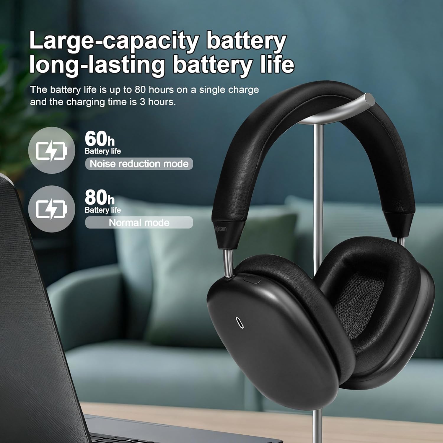 Thumbnail 1 de Anjetsun Auriculares Over‑Ear ANC 80H