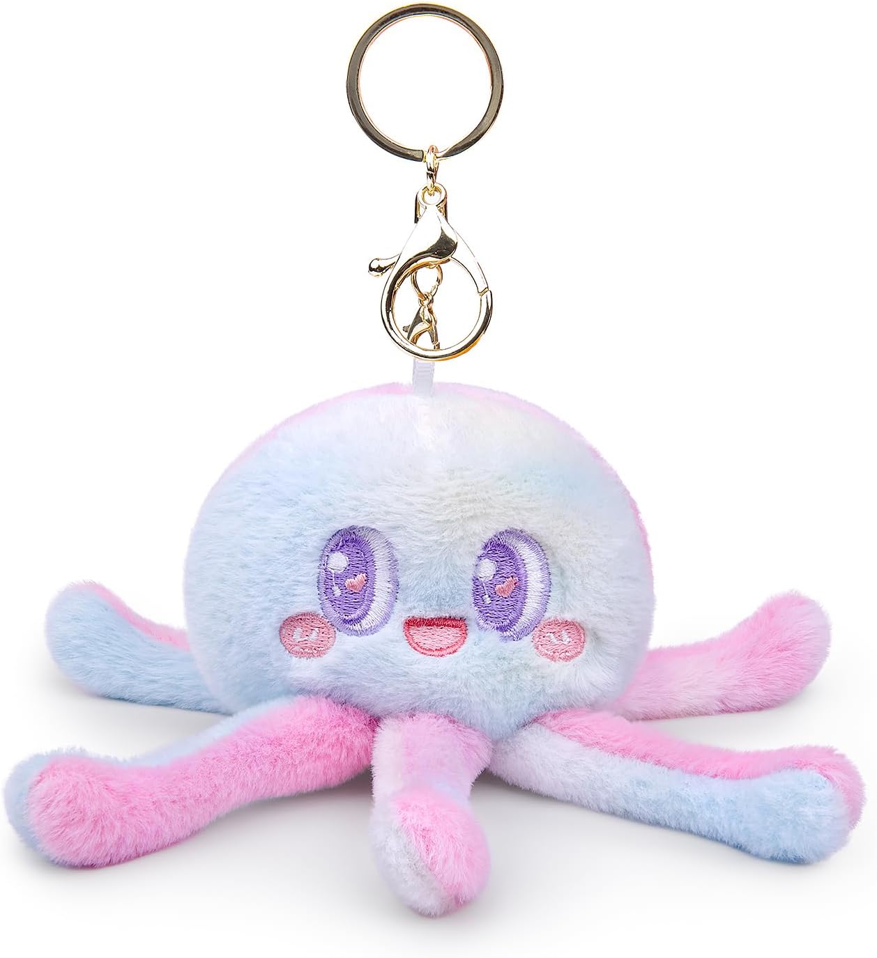 Detalle de RLOMUTE Plush Toy Keychain: Anglerfish, Crow, Kiwi or Jellyfish Mini Bag Pendant