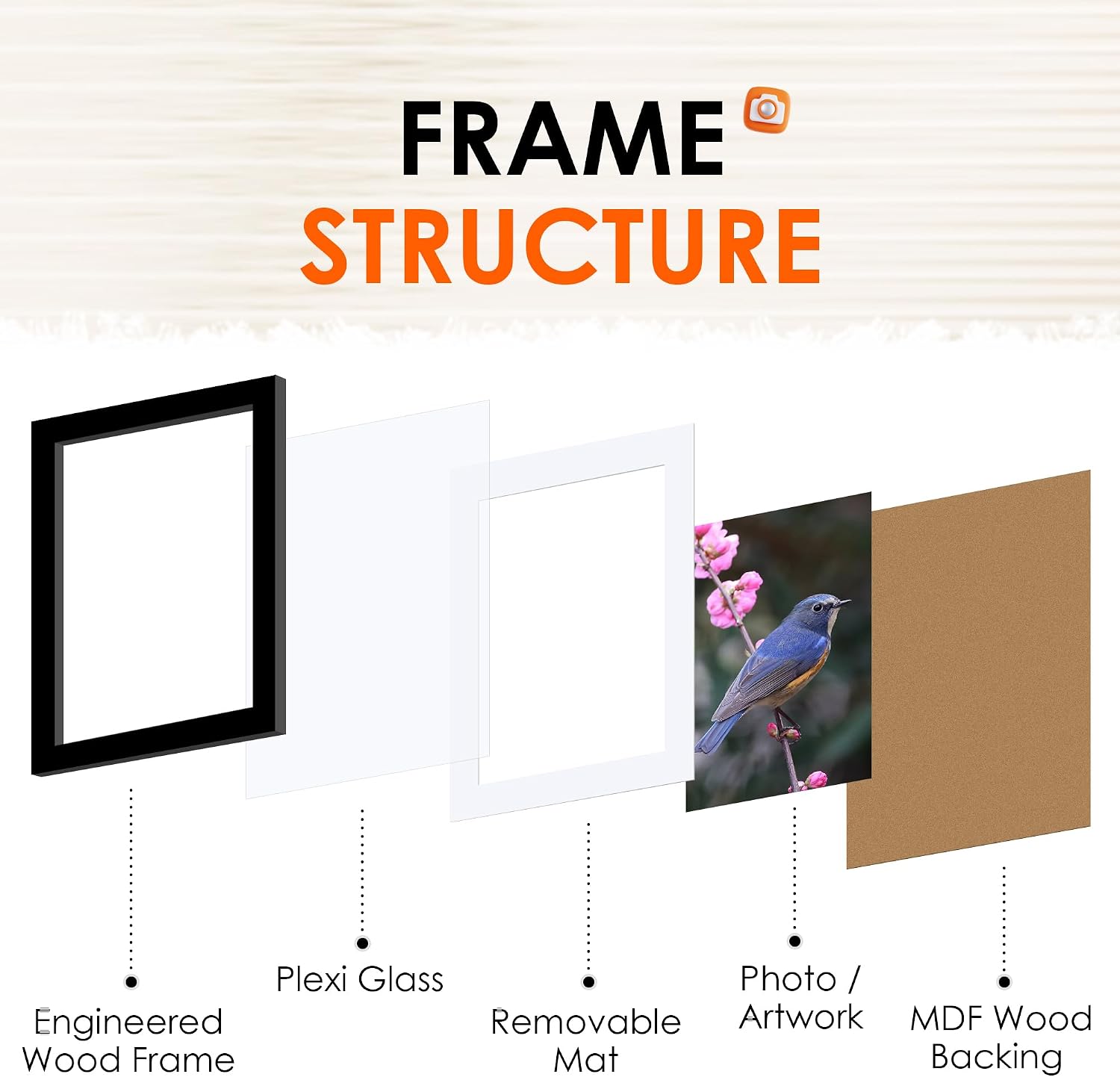 Thumbnail 2 de FIXSMITH 5x7 Picture Frame Set of 10