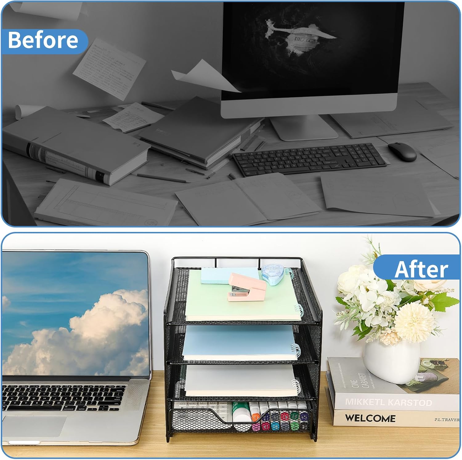 Detalle 2 de OPNICE Desk Organizer, 4-Tier