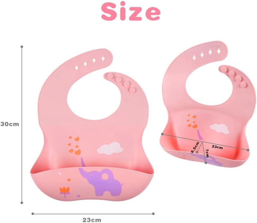 Thumbnail 1 de Vicloon Bavaglini 3D in Silicone – Set da 2, impermeabili, con tasca raccoglipappa