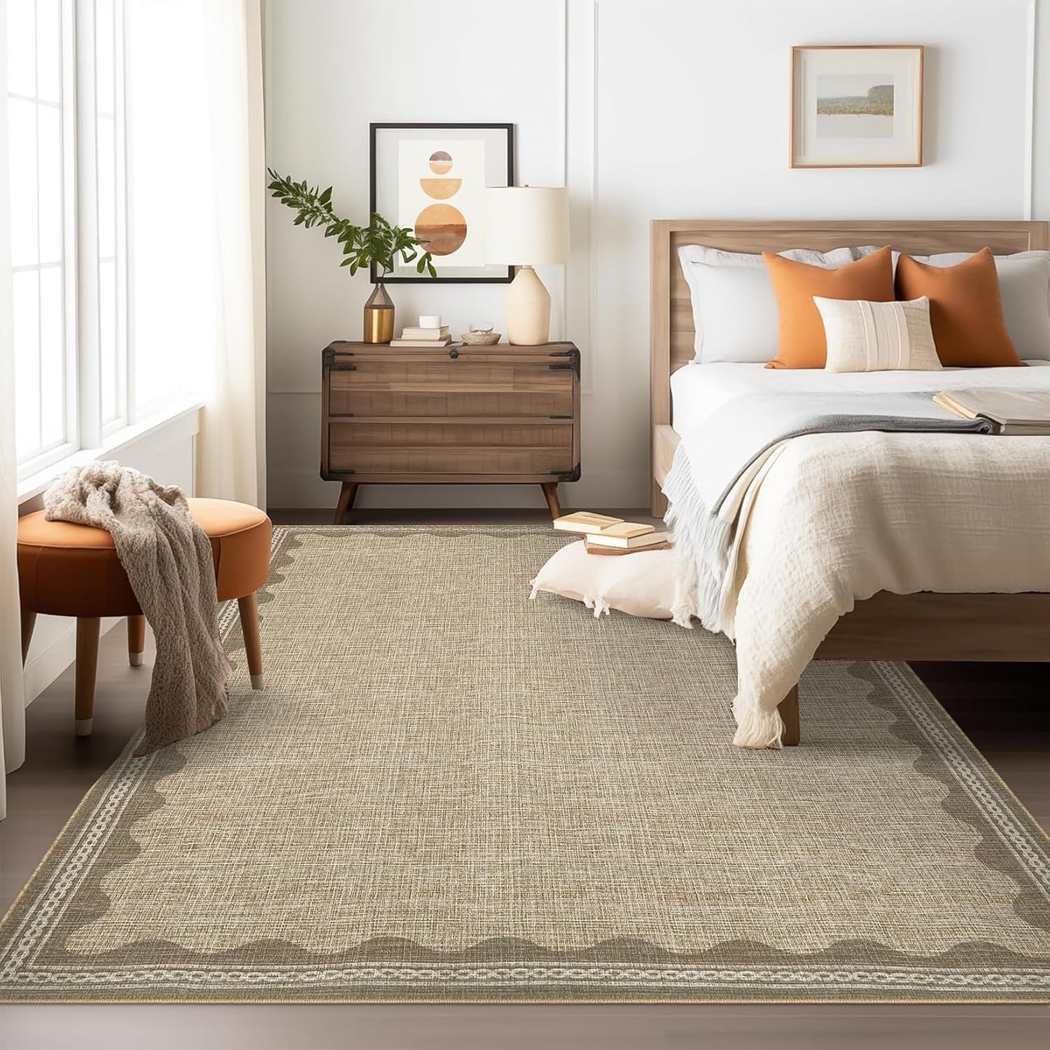 Detalle 2 de CAREMEE 5x7 Washable Rug Cream