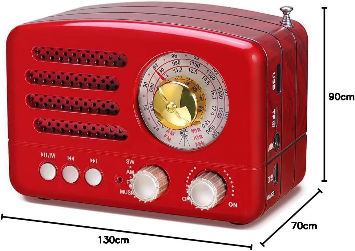 Thumbnail 6 de PRUNUS J-160 Retro Radio with Bluetooth, AM/FM/SW and 1800mAh Battery