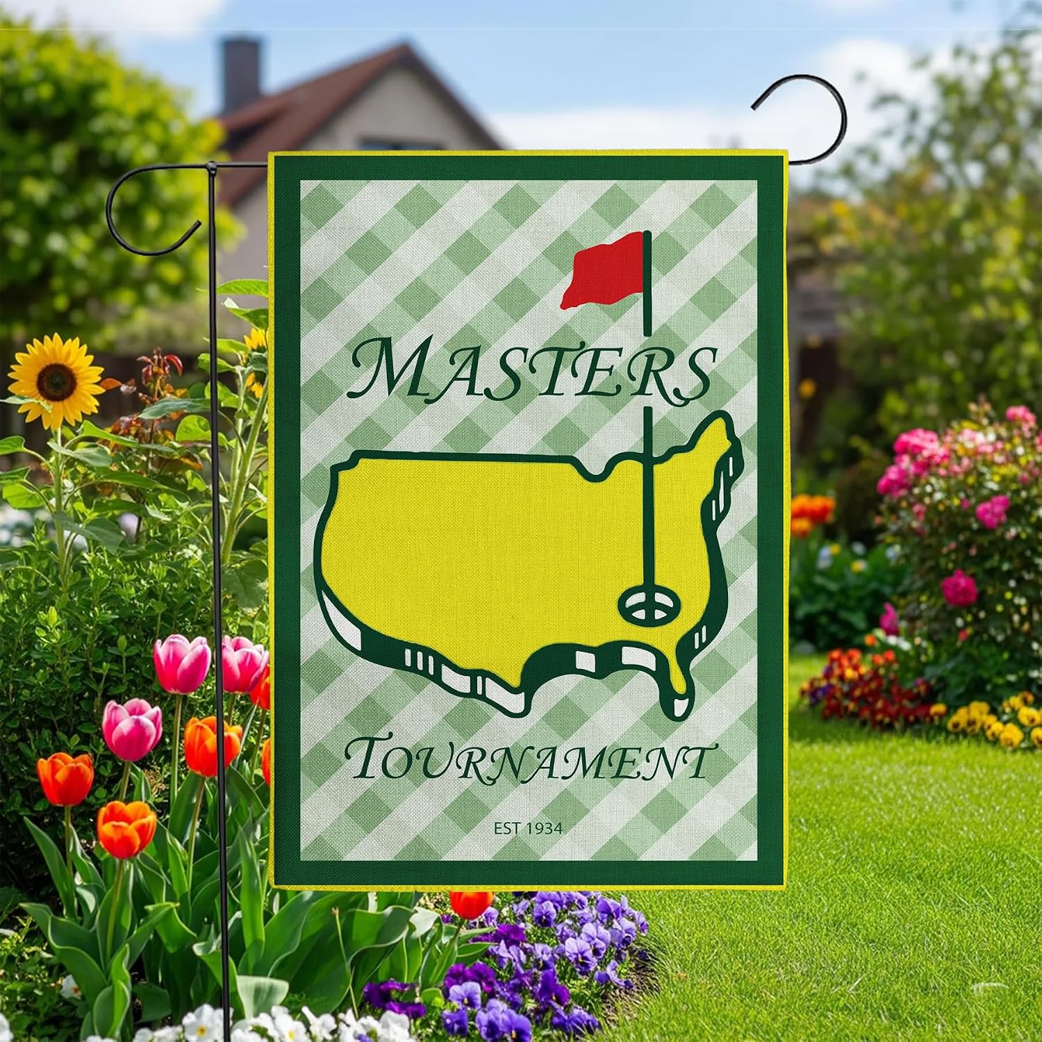 Detalle 2 de Dfzhlnb 12x18-Inch Golf Garden Flag, Double-Sided Weather-Resistant Canvas