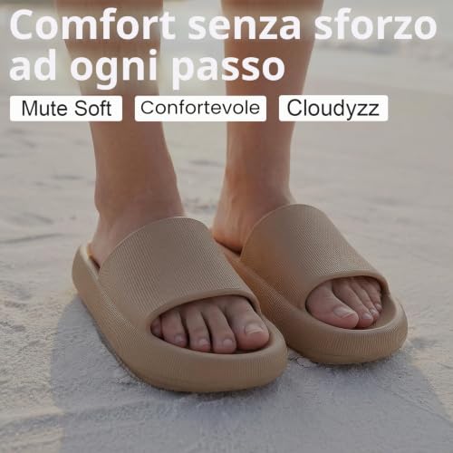 Thumbnail 4 de Misolin Ciabatte Donna Uomo Estive Casa Comode a Nuvola Doccia Pantofole