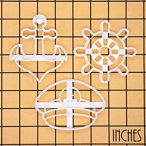 Thumbnail 7 de Bakerlogy lot de 3 emporte-pièces nautiques pour biscuits et pâte à sucre