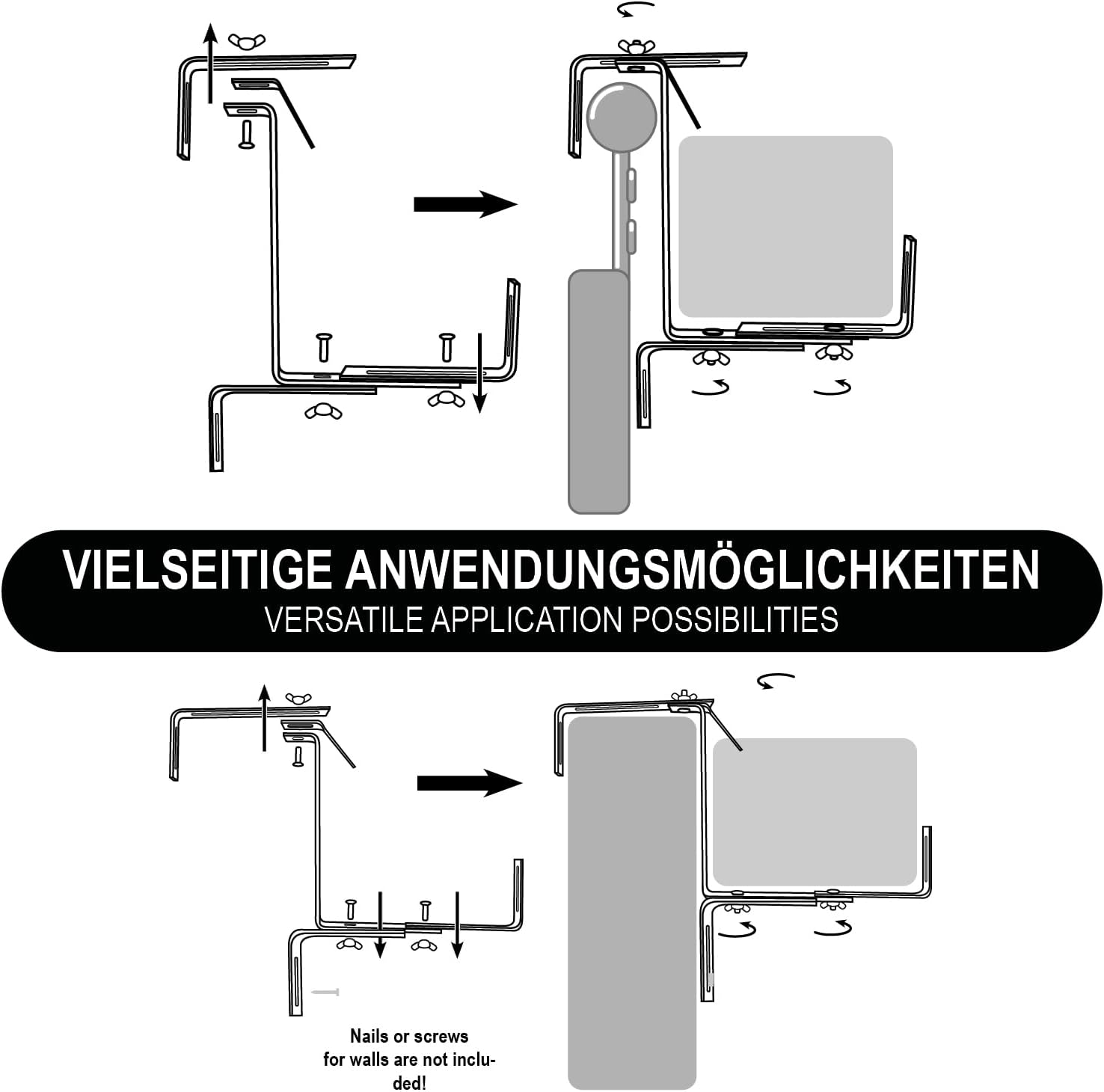 Thumbnail 3 de COM-FOUR Soporte para jardineras 2x 23 cm