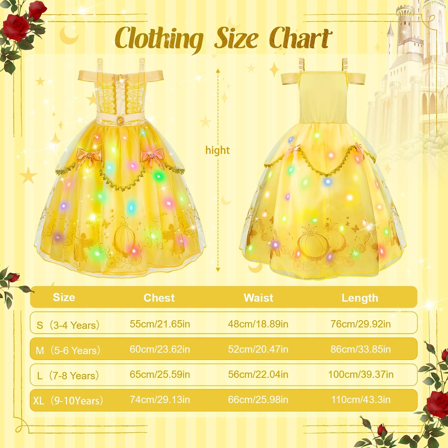 Thumbnail 4 de WIKITOT Princess Costume Light Up Dress 3-10