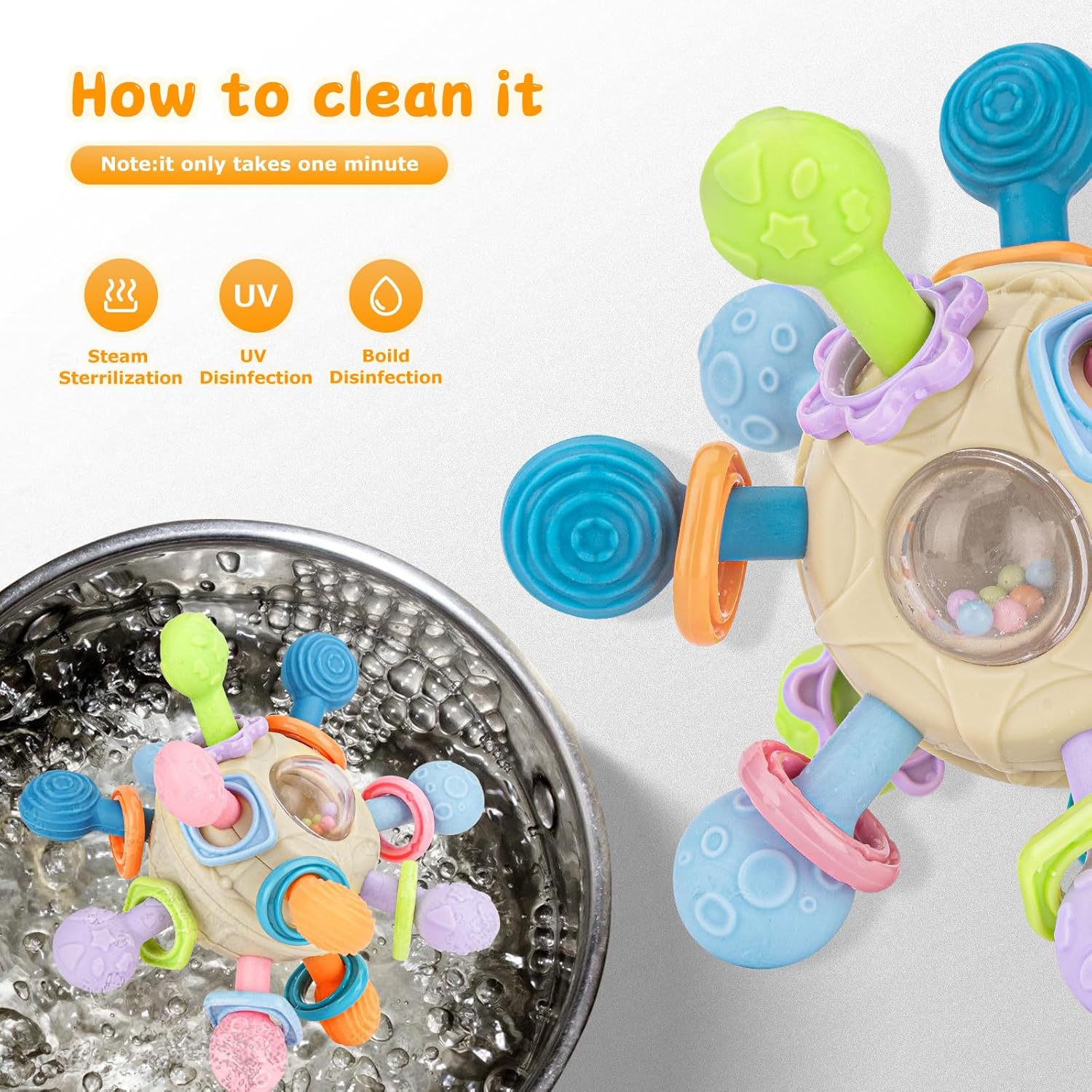 Thumbnail 5 de Baby Montessori Sensory Teething Ball 3.7in