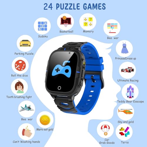 Detalle 2 de Orologio Smartwatch Bambini ELEJAFE con 24 Giochi e Funzioni Multimediali