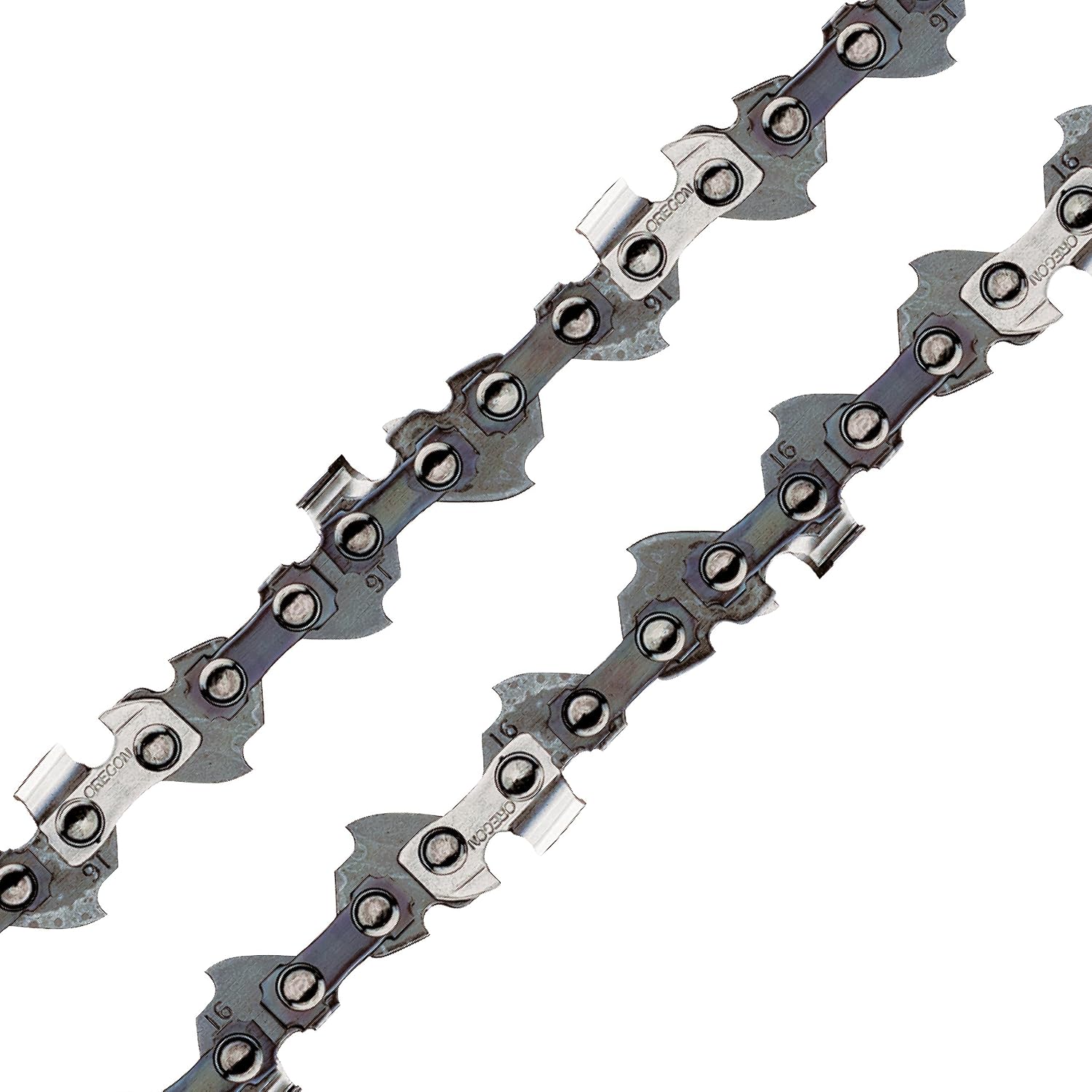 Detalle de Oregon 3-Pack Chainsaw Chain 3/8" LP Pitch, .050" Gauge (1.3 mm) – 57 Drive Links, 16" Bar, Low-Kickback Replacement Saw Chain